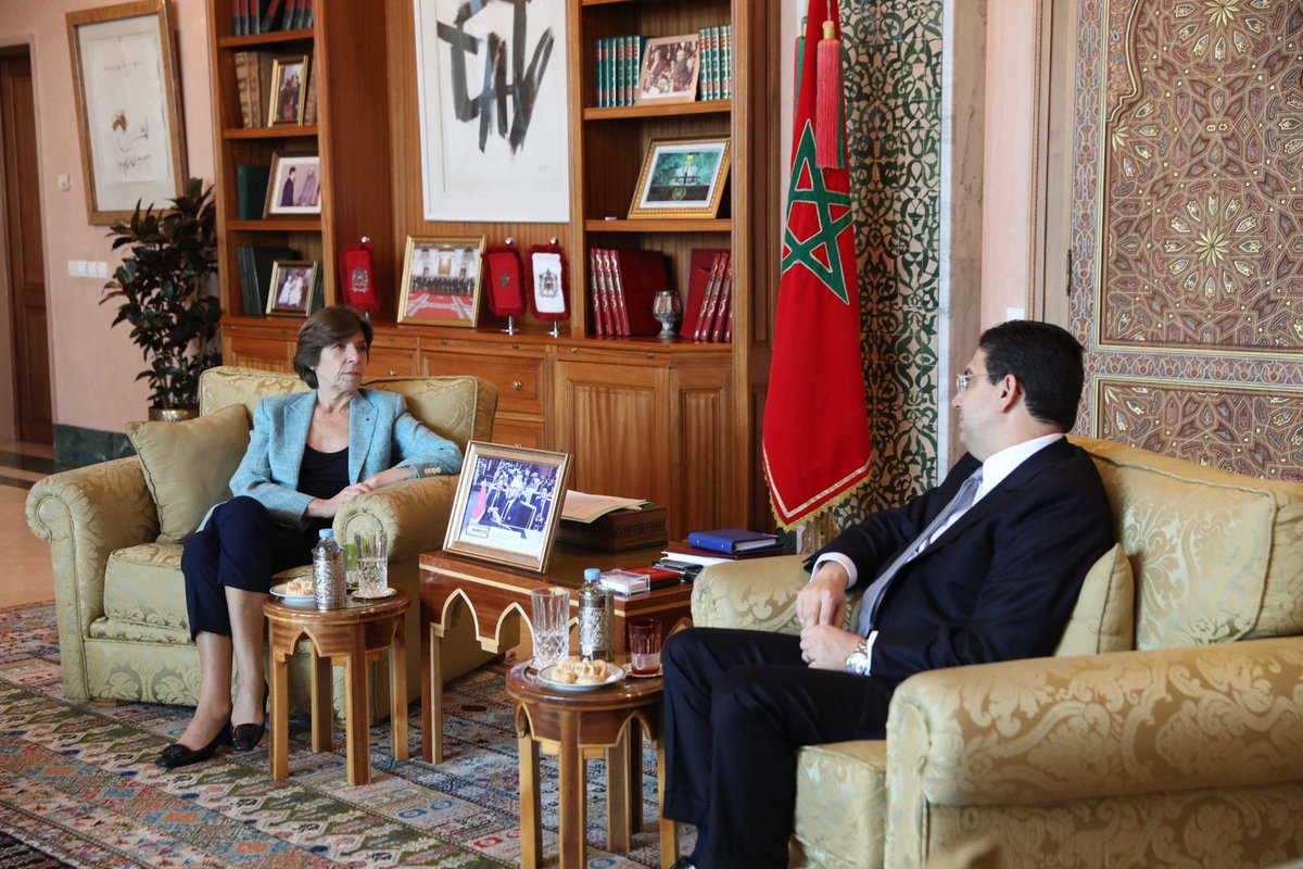 francediplo's tweet photo. Entretien chaleureux et riche de @MinColonna et son homologue, Nasser Bourita @MarocDiplomatie. Détermination partagée à relancer et à densifier notre partenariat d'exception et à faire face, ensemble, aux défis de demain. #FranceMarocEnsemble https://t.co/UKEFNusZ8e