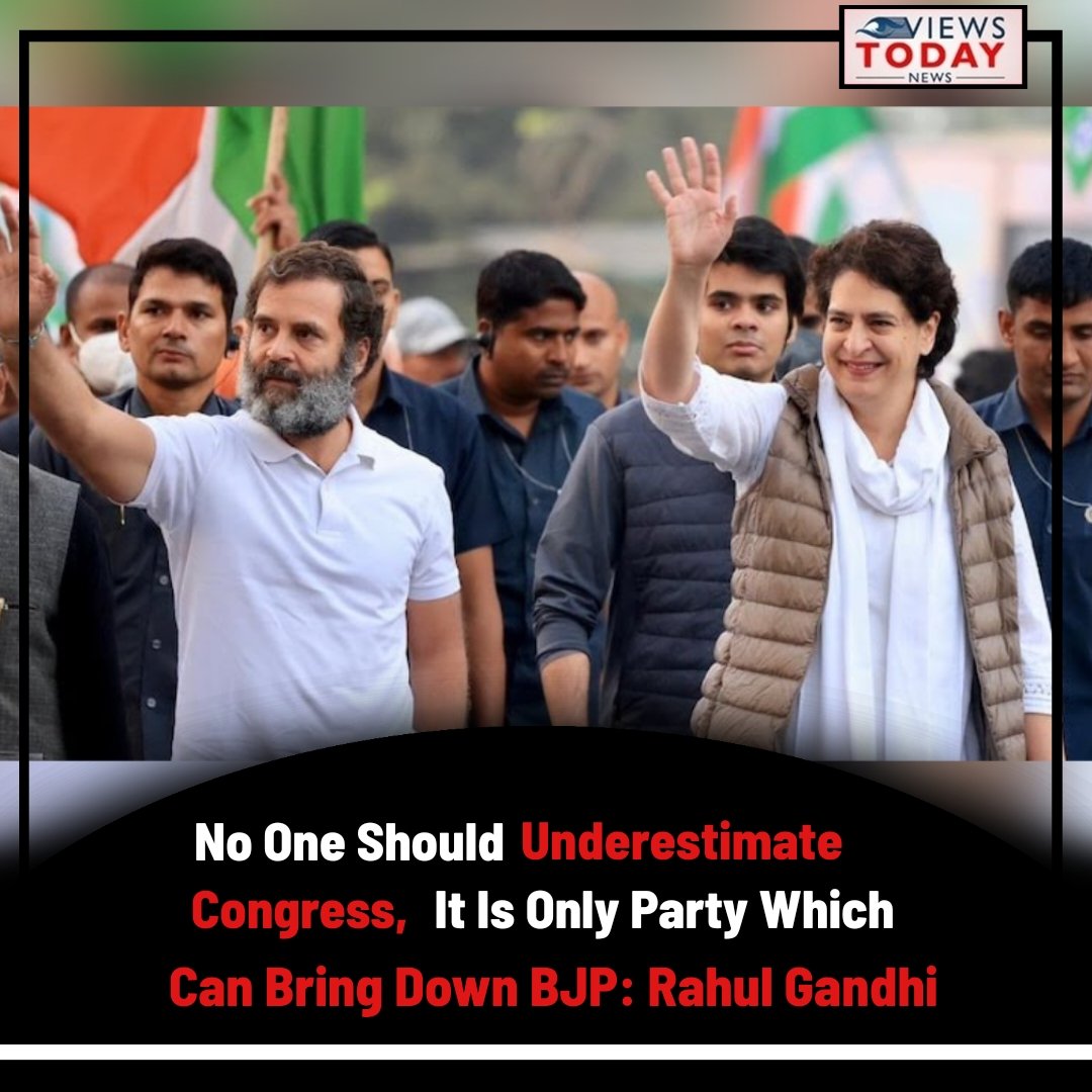 viewstodaymedia's tweet photo. No One Should Underestimate Congress, It Is Only Party Which Can Bring Down BJP: Rahul Gandhi
#Congress #Bjp #RahulGandhi #BharatJodoYatra #Latestnews #ViewsToday #Hindinews #Jknews #elections2024 #Jammukashmir #Hindinews https://t.co/j2DL3CdAgX