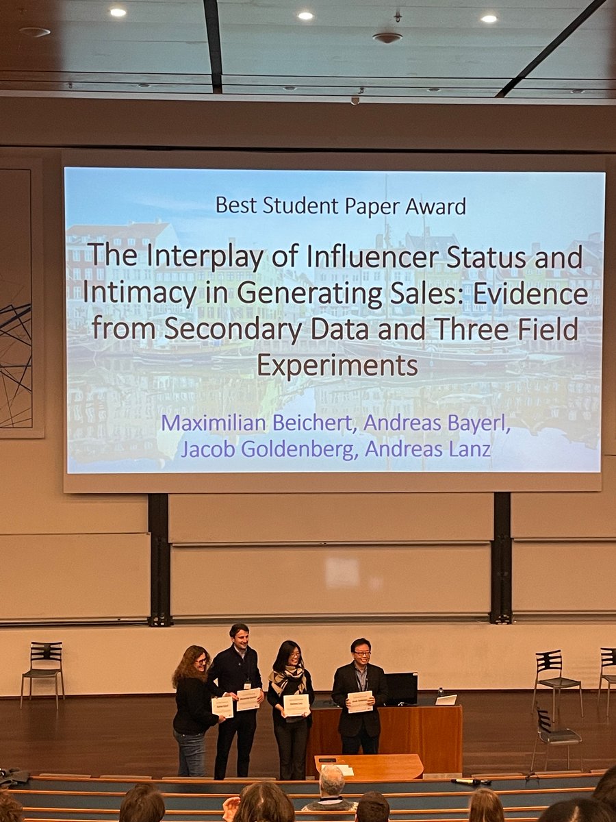 SarahHBana's tweet photo. Congratulations to @docmaxdi for the best student paper award at @WISE_Conf!!! https://t.co/S8fVyTHcqU