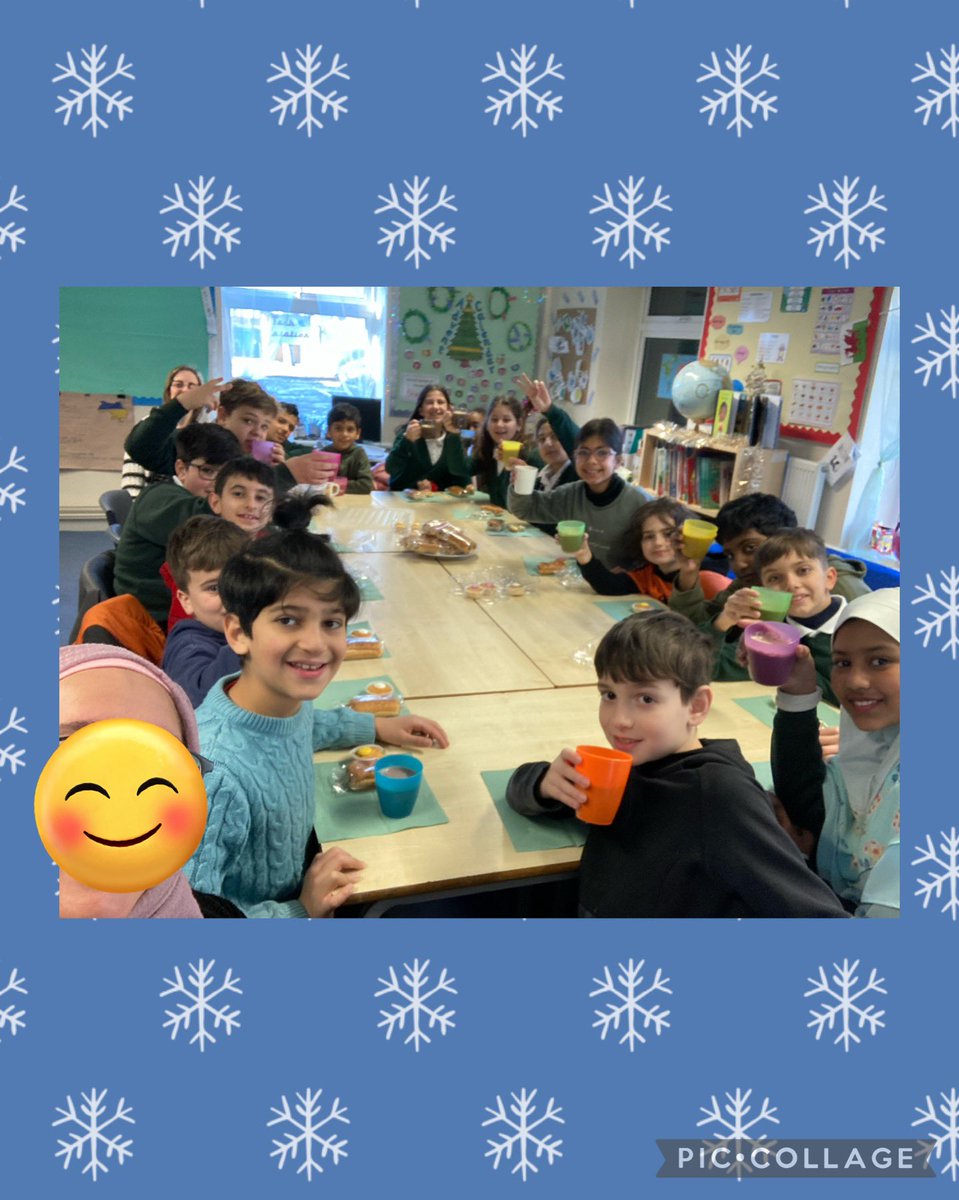 We warmed ourselves up after a chilly break time with some treats and hot chocolate from Mrs Karim! We discussed our achievements so far and planned for the next week! #Wellbeing #warming #friends #community #Kindness 💕🍫🧁