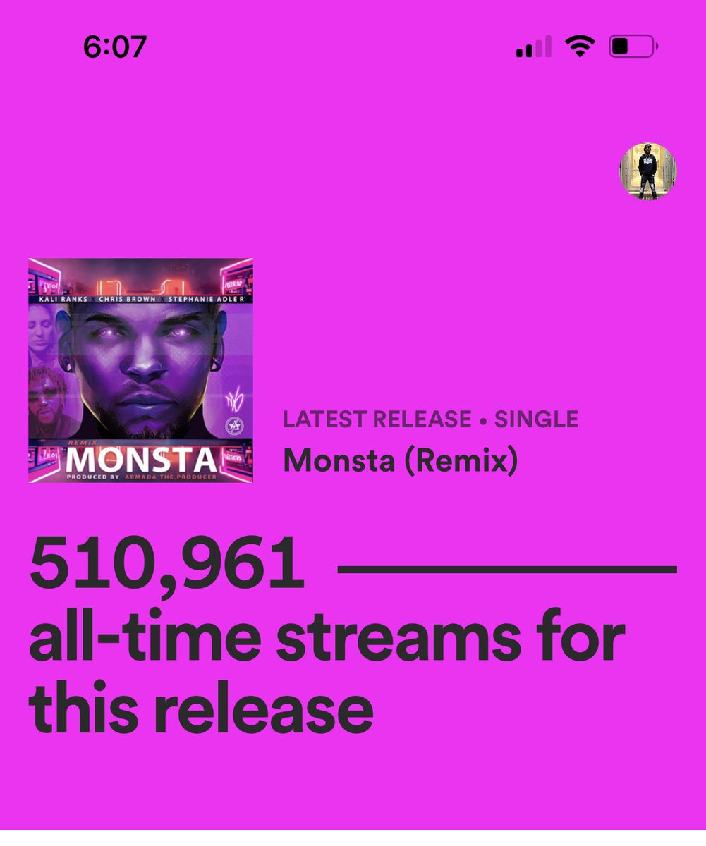 KaliRanks's tweet image. Thank you for your support, salute to #interceptmusic &amp;amp; #ingrooves on the push, after 3 weeks “MONSTA” remix is doing good! #godheart #blessings #grateful #humble 🙏🏽💯💯