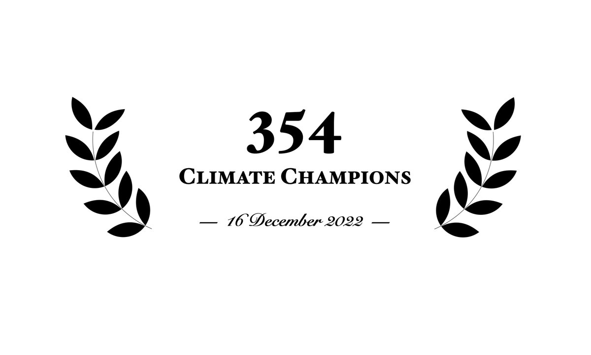 TheClimateCC's tweet image. 251 Weeks, 354 Climate Champions