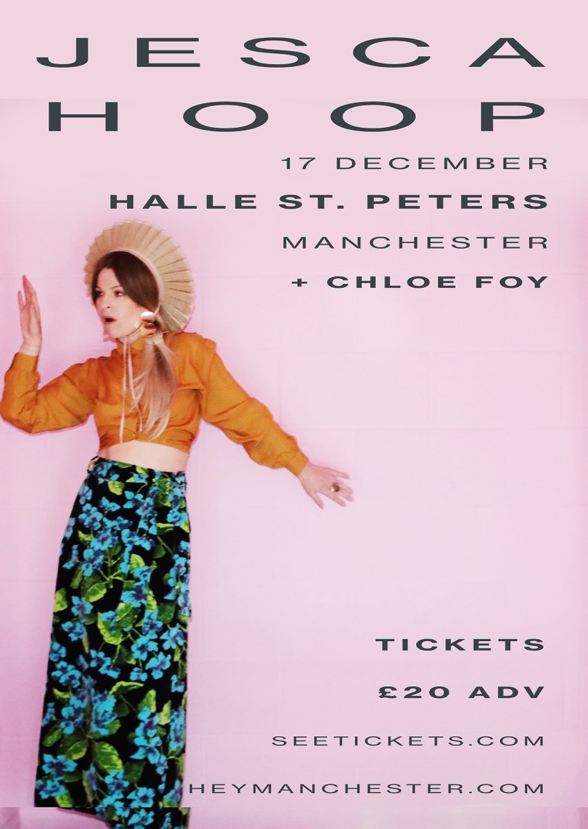 TOMORROW: For our final show of 2022 we welcome <a href="/JescaHoop/">Jesca Hoop</a> to <a href="/hallestpeters/">Hallé St Peter's</a>, with special guest <a href="/ChloeFoyMusic/">Chloe Foy</a> - an excellent way to round off the year! Read more and book now: heymanchester.com/jesca-hoop-15