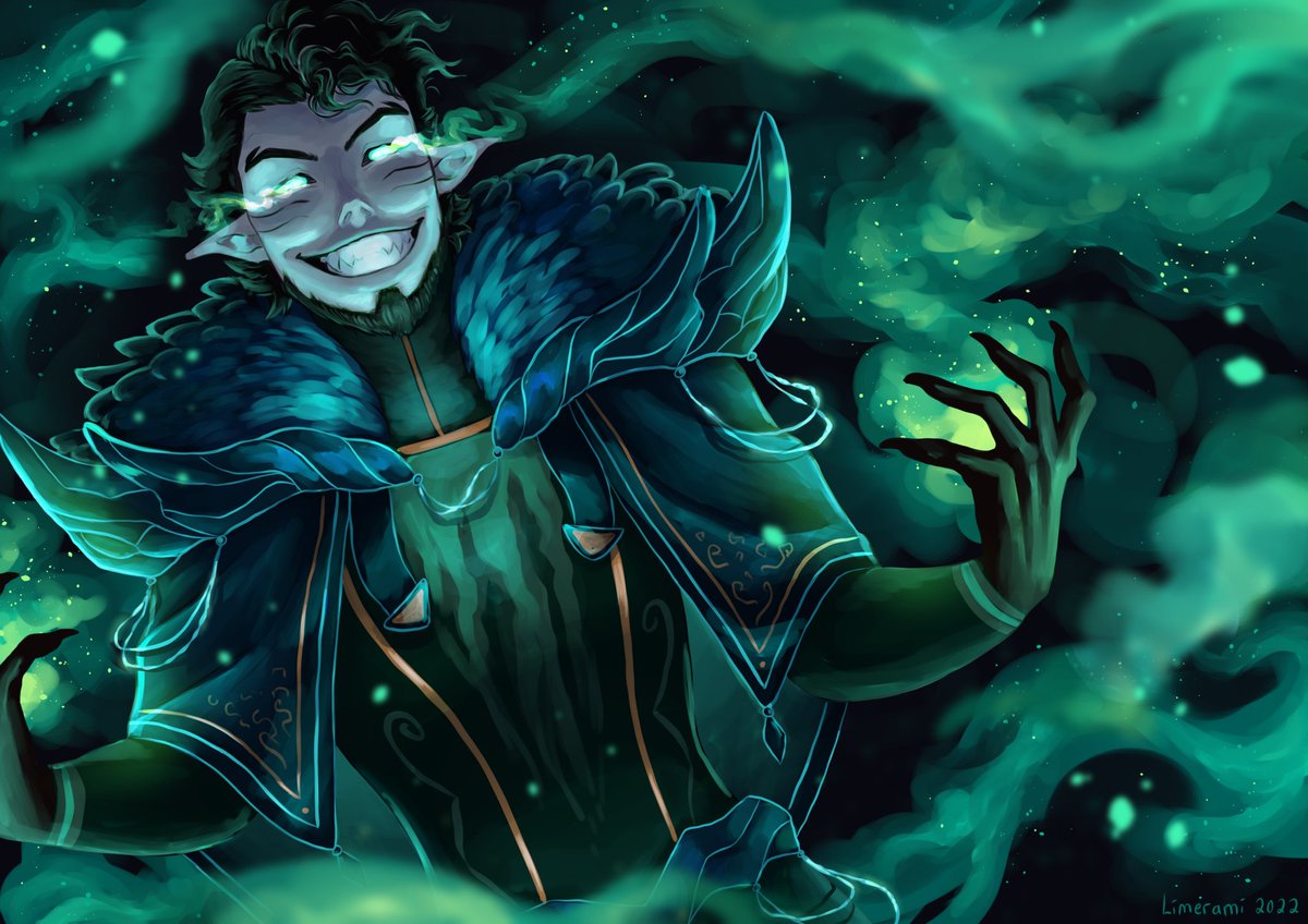 limerami's tweet photo. @ViiMorteArt This is my most recent but I think it's my favorite at the moment. My warlock causing chaos 💫 https://t.co/7SnPFxH5Ey
