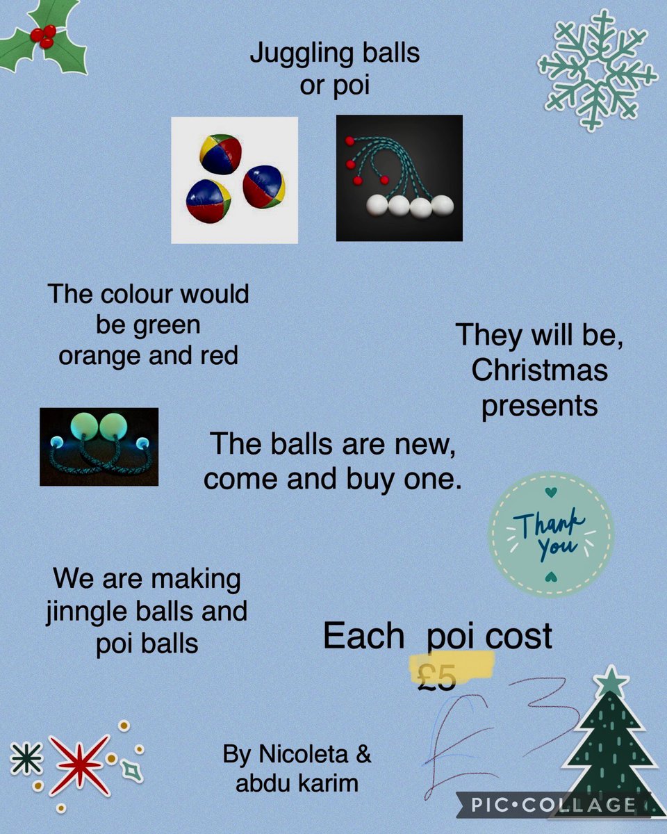 MrsKarims's tweet photo. Roll up, roll up, at 2pm today to buy these fab Poi and Juggling Balls! Practise your circus skills with these handmade beauties for only £3 each!! Perfect as Christmas stocking fillers to keep your family e entertained for hours!! 🤡🤹🏼‍♀️🎄🤶🏼 https://t.co/djMWuuzzBR