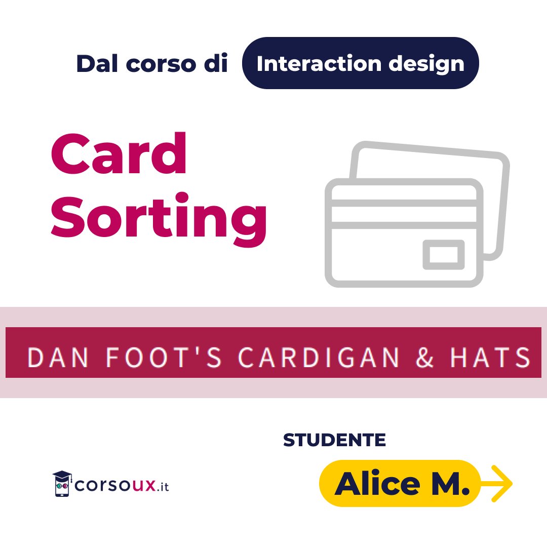 CorsoUx's tweet photo. 🎯Il card sorting è una tecnica utilizzata per costruire o valutare l’architettura informativa di un sito web, o di una qualunque struttura dove la categorizzazione dei contenuti è generalmente molto complessa. Complimenti ad Alice per il suo progetto 🎯 👏 https://t.co/ndODLWCC8Q