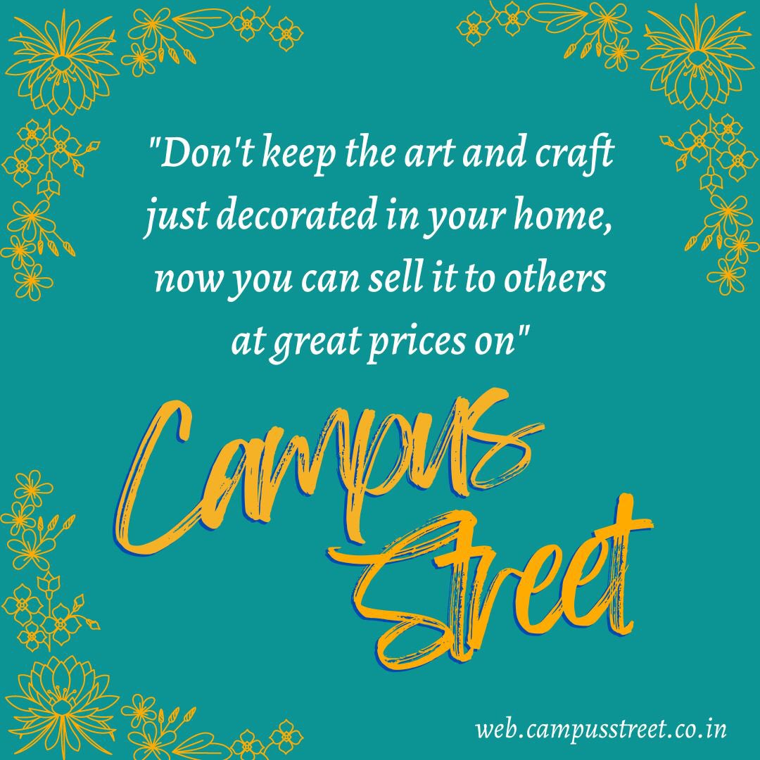 thecampusstreet's tweet photo. Now make your art and crafts a source of your earning by selling it on Campus Street #campusstreet #study #studentsfacts #studentslife #student #lifeofstudent #motivationalquotesoftheday #motivationalquotes #motivation #college #collegelife #lifeofcollege #studymotivation #app https://t.co/GyTbaeyFGE