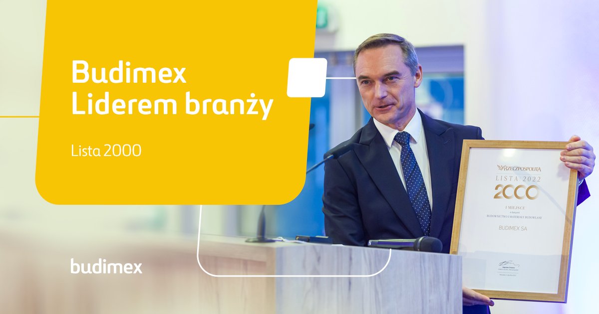 BudimexSA's tweet photo. Grupa #Budimex liderem w kategorii:#Budownictwo i materiały budowlane. #Lista2000 jest jedynym na polskim rynku opracowaniem stanu polskiej gospodarki tworzonym na podstawie wyników firm. To już 21. edycja Listy organizowanej przez @rzeczpospolita. Więcej👉https://t.co/z63RiIDvqJ https://t.co/4qNQtg4fHg