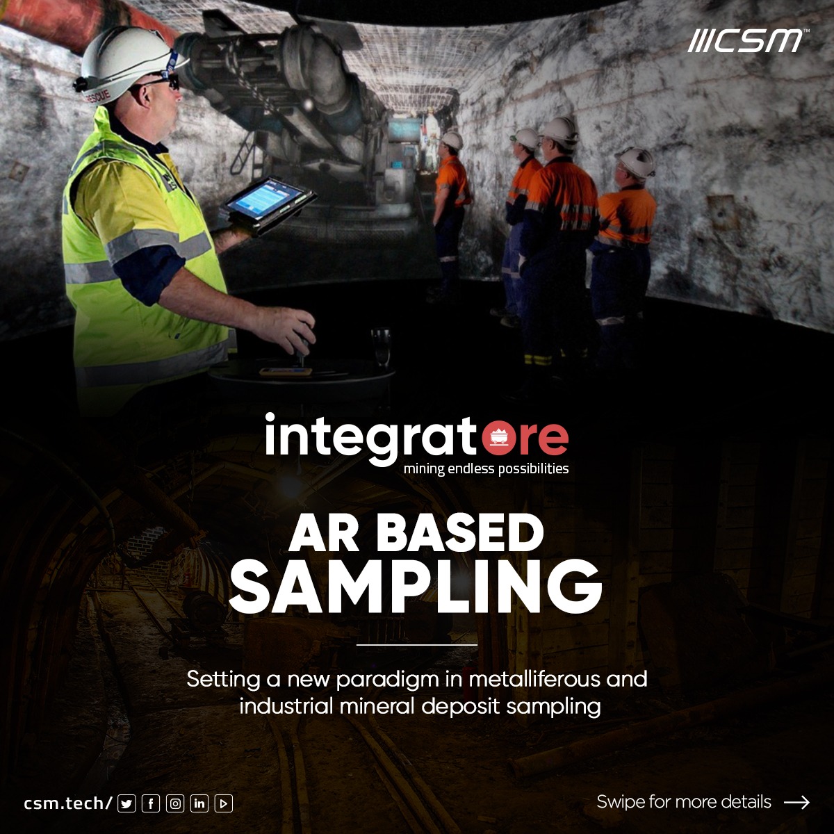 CSMTechnologies's tweet photo. With AR-based sampling, miners can enhance productivity, reduce downtime, and bring transparency to mining.
Learn more about it here: https://t.co/sR3UNJnR09
#CSMPlatforms #Mining #AR #Sampling https://t.co/QnjXdPknk1