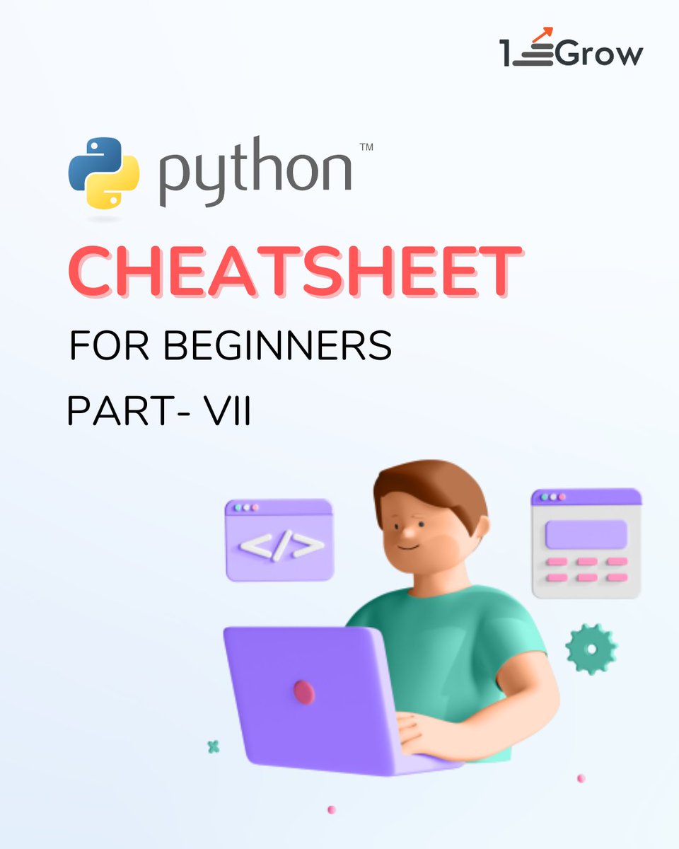 1stepGrow's tweet image. 📖 #PythonCheatsheet for #Beginners 👩🏽‍🎓👨🏽‍🎓 - Functions &amp;amp; Tricks 🧑🏽‍🔧

In this post 📫 let&apos;s discussed about functions and examples 👇🏽👇🏽

🎯 map(func,iter)
🎯 map(func,i1,...,ik)

Follow @1stepGrow