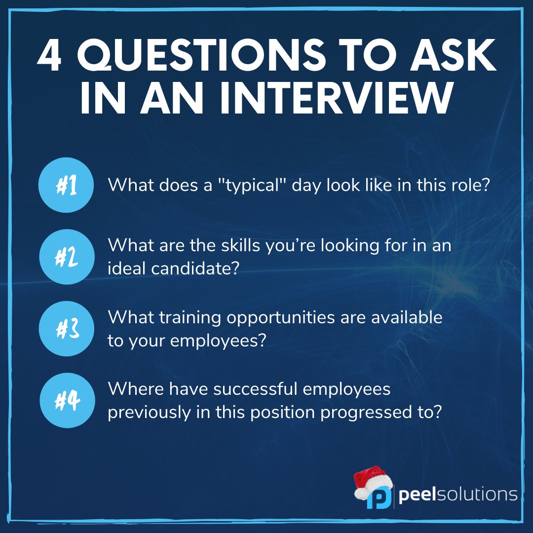 PeelSolutions's tweet photo. ⭐ 4 questions to ask in an interview...

"Do you have any questions for us?"

Always go prepared with questions ready to ask. This gives you a chance to find out anything you want to know &amp; shows you are keen!

#InterviewsTips #JobHunting #Recruitment #RecruitmentAgency https://t.co/S0yPwGTn7B