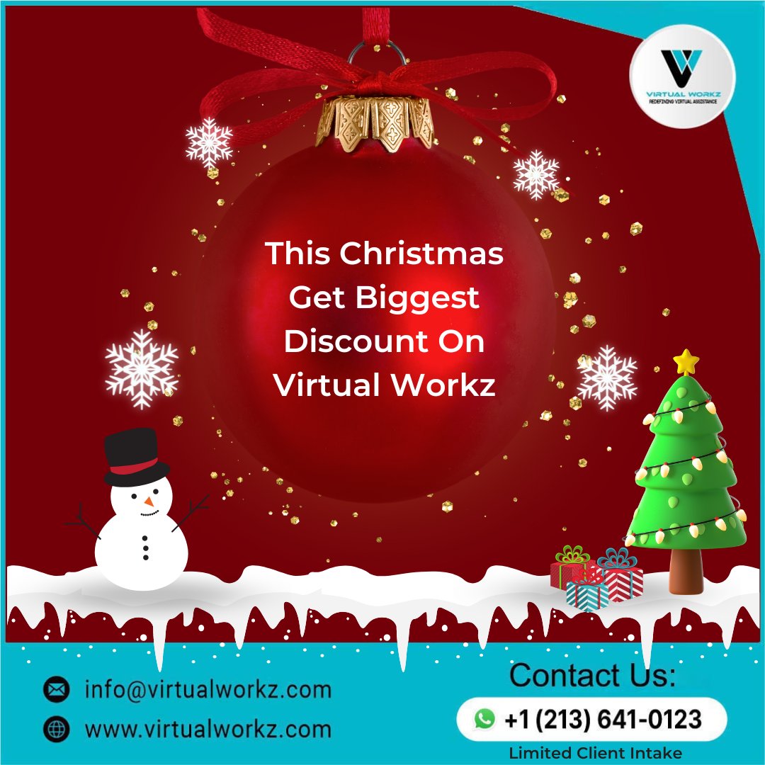 virtual_workz's tweet image. Celebrate this festive season without any worry by delegating your tasks to us. 
We are offering you amazing offers and discounts this Christmas.

Contact us today to discuss your requirement.
virtualworkz.com/book-appointme…

#christmas #christmasoffer #business #smallbusiness
