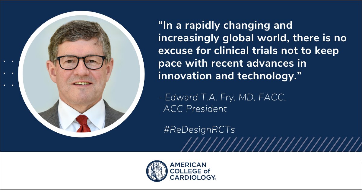 ACCinTouch's tweet photo. The current model for randomized clinical trials is unsustainable & must be redesigned for the 21st century, according to a joint statement from the ACC, @escardio, @American_Heart & @worldheartfed.
Read the full statement here: https://t.co/ar3VXwsPES #RedesignRCTs https://t.co/sNBeciwgfu