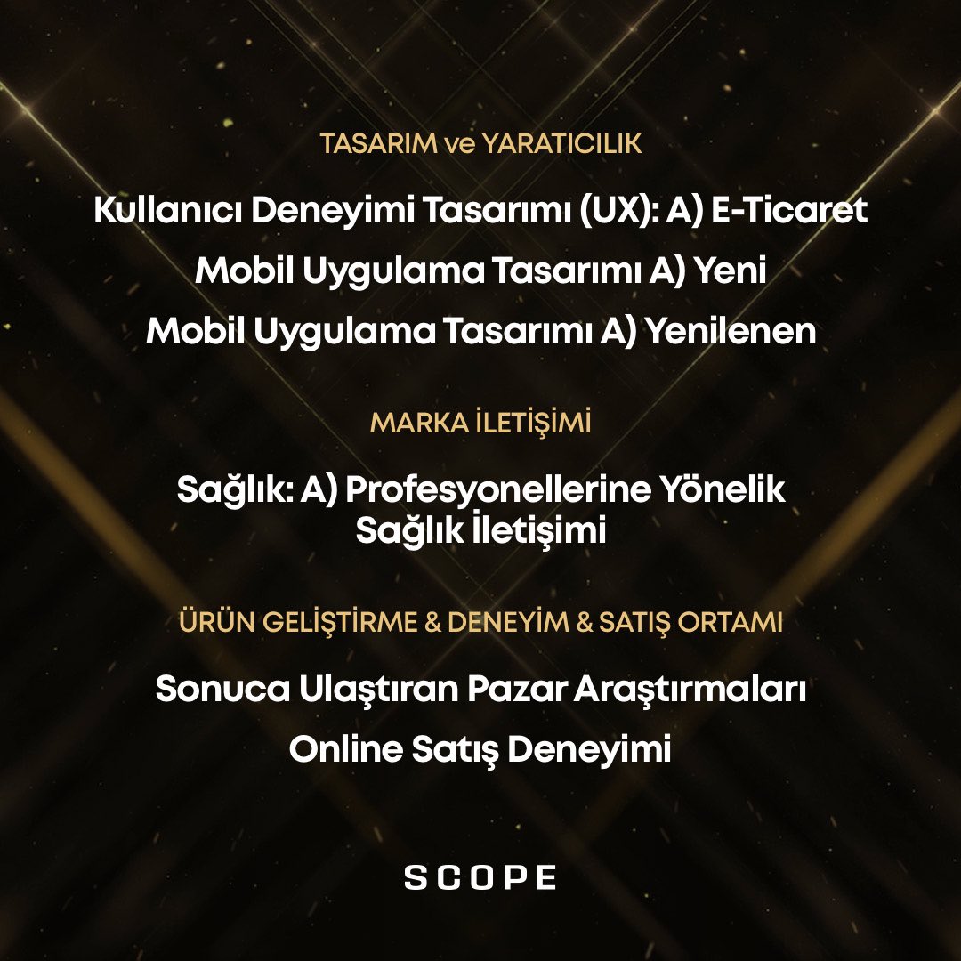 Istanbul Marketing Awards’tan 6 ödülle döndük.🏆

Tasarım ve Yaratıcılık, Marka İletişimi, Ürün Geliştirme &amp; Deneyim &amp; Satış Ortamı ana kategorilerinde 6 farklı dalda aldığımız ödüllerle yılı kapatıyoruz. 2023’te yepyeni projelerimizle görüşmek üzere!🚀

#IstanbulMarketingAwards