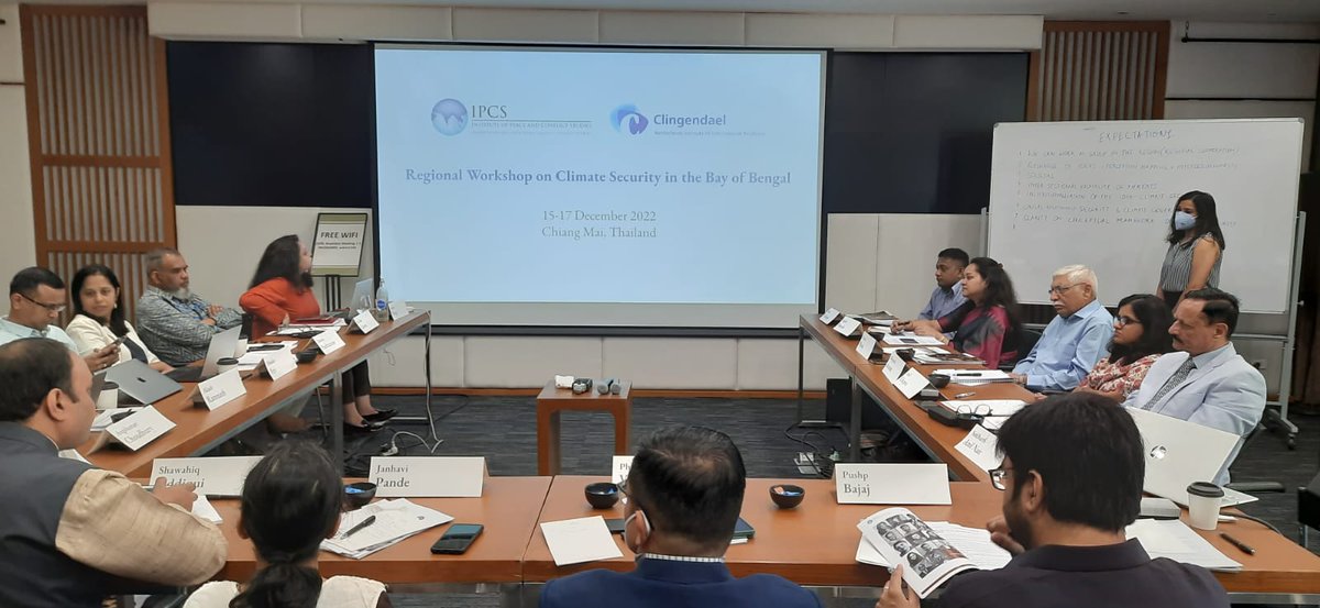 IPCSNewDelhi's tweet photo. The #IPCSClimateSecurity project enters an exciting new phase with a #BayOfBengal workshop featuring experts from the region, co-hosted with @Clingendaelorg @PlanSecu in Chiang Mai, Thailand. https://t.co/Tw1mVUZZFw