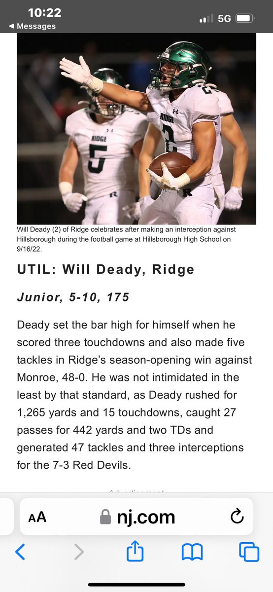 Excited to be named 3rd team All-State Defensive as a utility player! <a href="/HSSportsNJ/">NJ.com HS Sports</a>