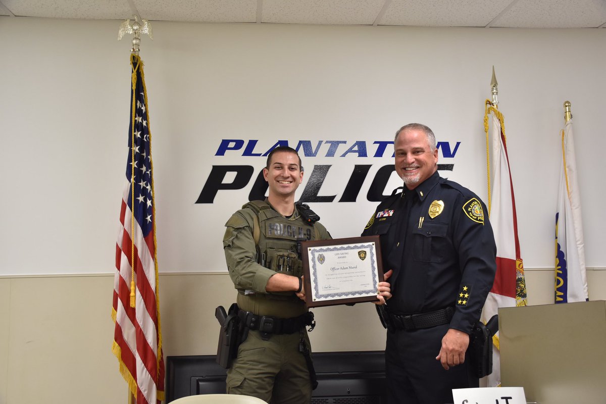 Plantation Police on Twitter "Congratulations to Officer Mund and