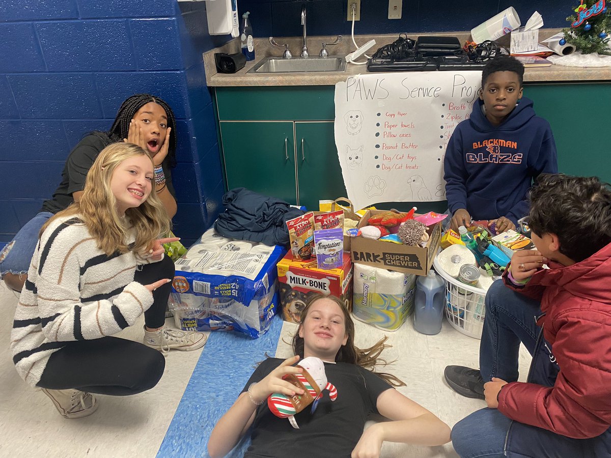 There will be some lucky dogs and cats this Christmas. <a href="/BlackmanMiddle/">Blackman Middle</a> service project for Rutherford County PAWS.