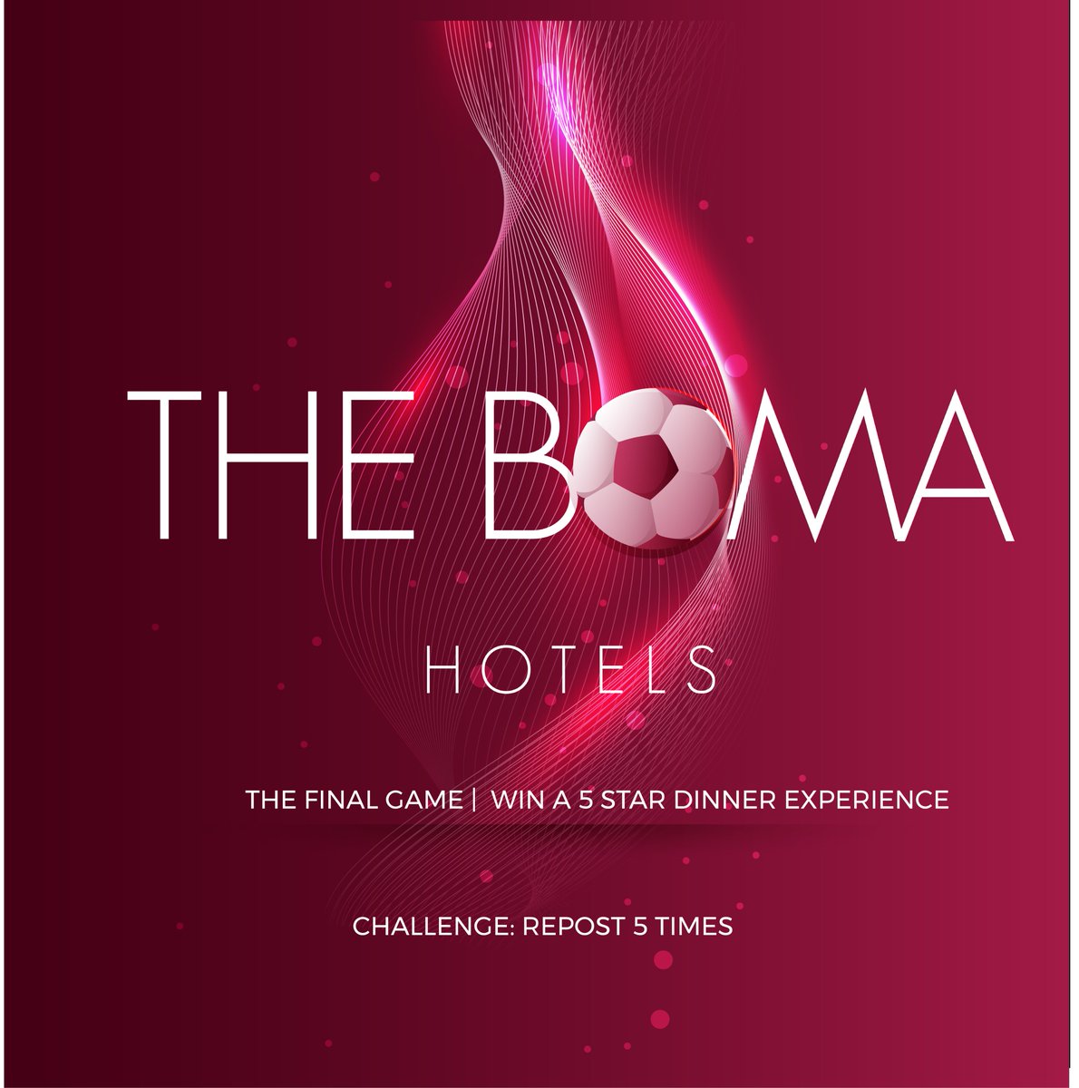 thebomahotels's tweet photo. IT IS THE FINAL OF THE MONDIAL! Repost 5 times and get the chance to win one dinner during the FINAL GAME ! Winner will be announced on Saturday 17th December.

Will you be our lucky winner?

#thebomahotel #luxury #travel #kenya #nairobi #WorldCup2022 #magicalkenya https://t.co/kLdBV5PDVb