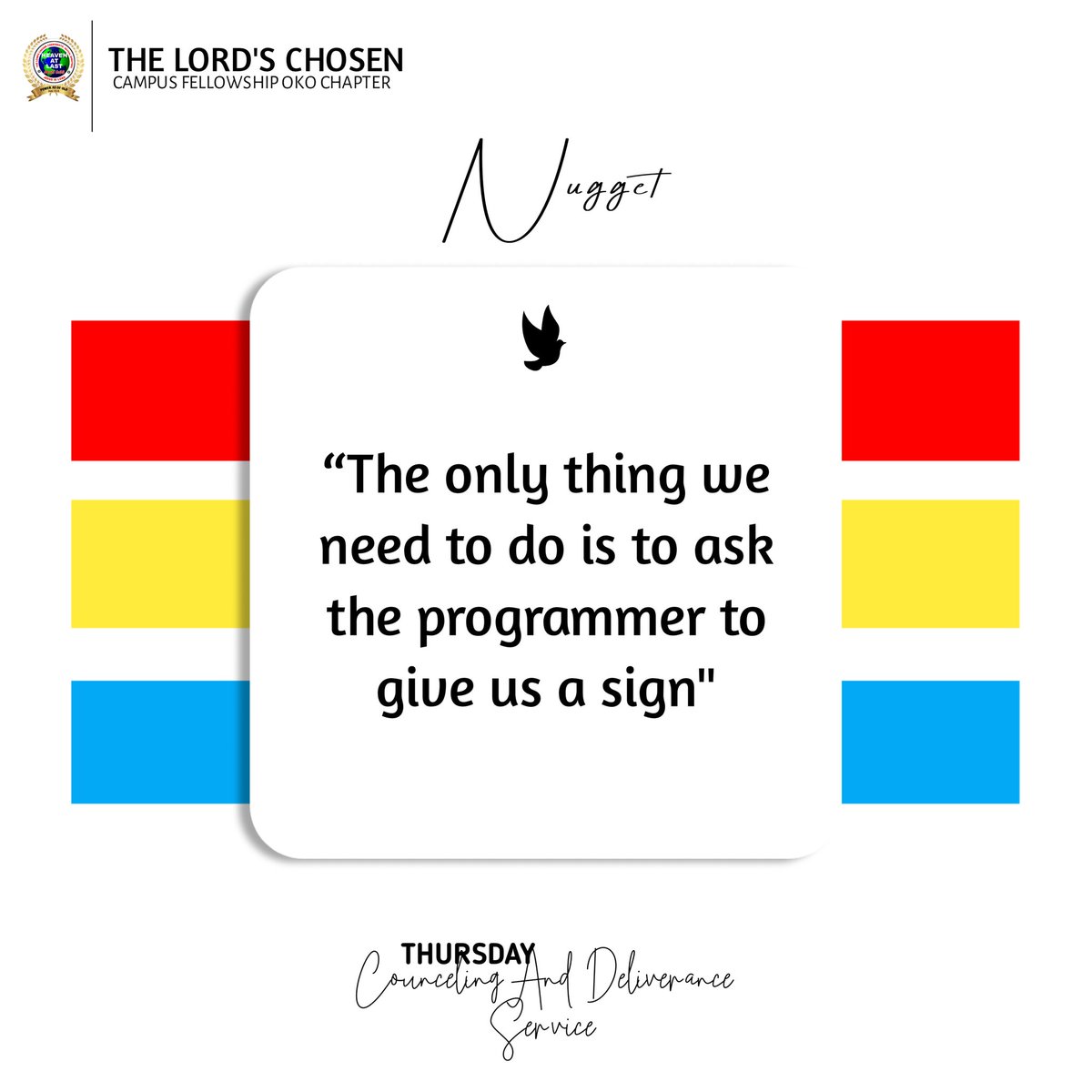 Tlccf_oko's tweet photo. Update on Thursday Counseling And Deliverance Service...
#ChosenPress
#okochapter https://t.co/PfyvnE8ew4