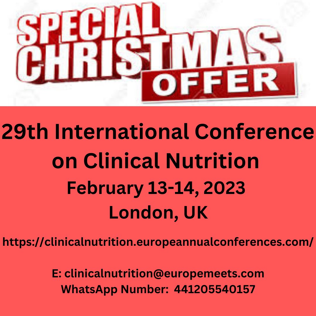2018_Food's tweet photo. A Christmas Exclusive Offer at 29th International Conference on #Clinical #Nutrition during #February 13-14, #2023 in #London, #UK
More Info: https://t.co/NY1XCzL7Bf
#nutritionconferences #nutritionmeetings #nutritionseminars #nutritionists #dietitics #sportsnutrition #COVID-19 https://t.co/C1UulNyiFH