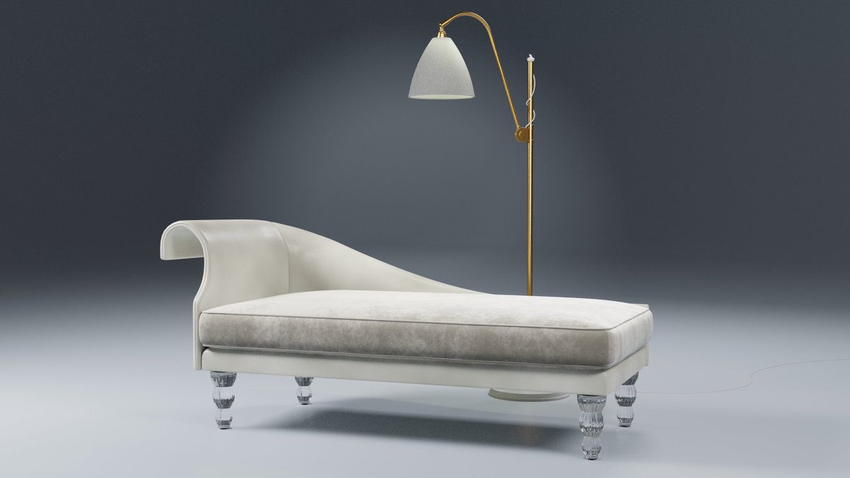 Trrt2010's tweet photo. 3D rendering of the Casanova Chaise Longe based on the design by Marco Cocco and  Bestlite BL3M floor Lamp  based on the design by Robert Dudley Best
#3dmodeling #blender #b3d #blender3d  #cycles #archiviz #architecture #furniture #furnituredesign #Interiordesign #cgi https://t.co/IHIR0Sz1Ne