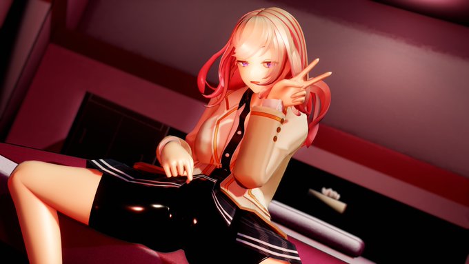 「ざんね～ん❤スパッツでしたぁ❤」

くっ!この・・・!ありがとうございます!
Model / 津々良 衣媛(quappa-el様)
Stage / モダンホテル(quappa-el様) 