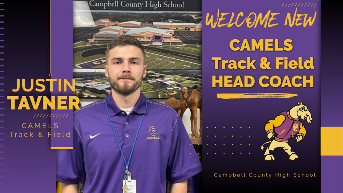 Welcome Justin Tavner - Boys Track &amp; Field Head Coach
Coach Tavner is a graduate of Georgetown College where he ran Cross Country &amp; Track 4yrs and was his Captain Junior &amp; Senior years.  Currently Coach Tavner is a 5th Grade teacher at Reiley Elem.  #GOCAMELS