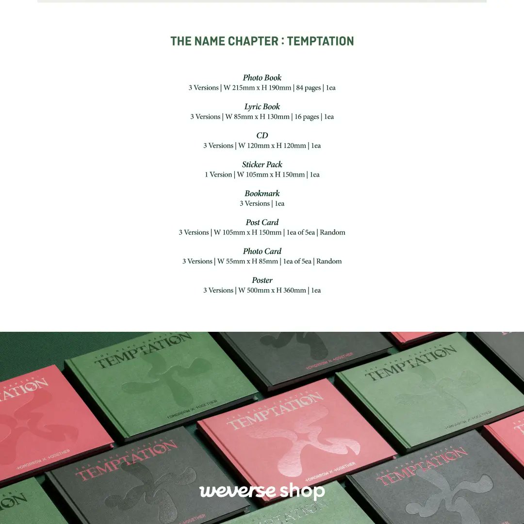 Kpop_Store_Py's tweet photo. 💚PRE ORDER NOW💚
TOMORROW X TOGETHER
THE NAME CHAPTER : TEMPTATION
. 
Ya podes ir a ver toda la info aqui👇 https://t.co/nMtnJi5J8t
. 
📲 Cualquier consulta que tengas podes escribirnos al DM o al Whatsapp (0984) 733208
.
#TXT #TOMORROWXTOGETHER #TheNameChapterTemptation #KPOP https://t.co/a5xH6G881Y