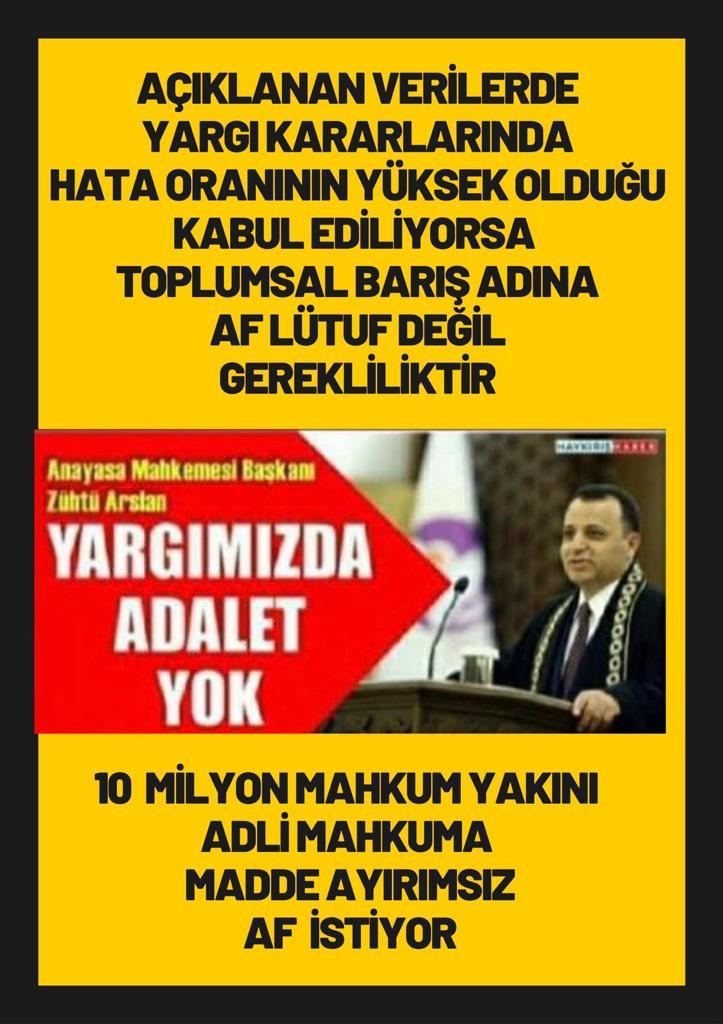 <a href="/AyhannTurkoglu/">Ayhan</a> <a href="/ankara_kusu/">ANKARA KUŞU</a> FetöYargıladı SizAffedin

Adil yargılamada hak ihlali %77
Olarak Anayasa Mahkemesi Başkanı açıkladı

Fetöcu hakimler hukuku silah olarak kullandı

Gerekçe bile yazamayan tecrübesiz hakimlerin hatalı kararları

Cezaevlerinde mahkumlar yerlerde yatıyor. <a href="/ekremacikel/">Ekrem Açıkel</a>
...