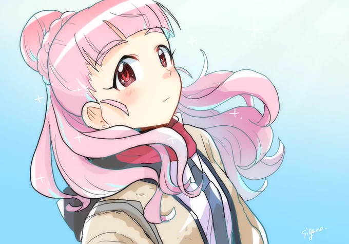 ピンク髪の奈緒。 