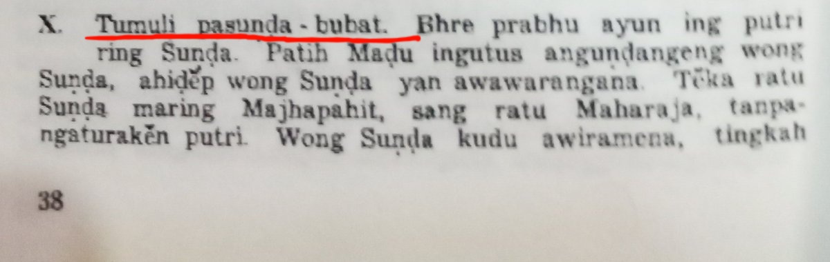 sefkelik's tweet photo. Teks 1 &amp; 2:
Pasunda Bubat disebut dalam 'Pararaton' (1481-1603) terjadi berbarengan dengan Padompo (Ekspedisi Militer ke Dompo/Sumbawa)

Teks 3 &amp; 4: 
pupuh 72 'Desawarnana'/'Nagarakretagama' (1365) mengkonfirmasi bahwa Padompo itu memang ada serta dipimpin oleh Mpu Nala https://t.co/b5bKEwS3IF