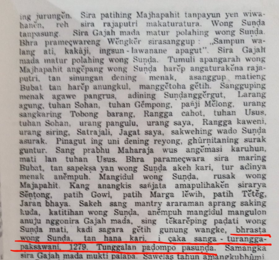 sefkelik's tweet photo. Teks 1 &amp; 2:
Pasunda Bubat disebut dalam 'Pararaton' (1481-1603) terjadi berbarengan dengan Padompo (Ekspedisi Militer ke Dompo/Sumbawa)

Teks 3 &amp; 4: 
pupuh 72 'Desawarnana'/'Nagarakretagama' (1365) mengkonfirmasi bahwa Padompo itu memang ada serta dipimpin oleh Mpu Nala https://t.co/b5bKEwS3IF