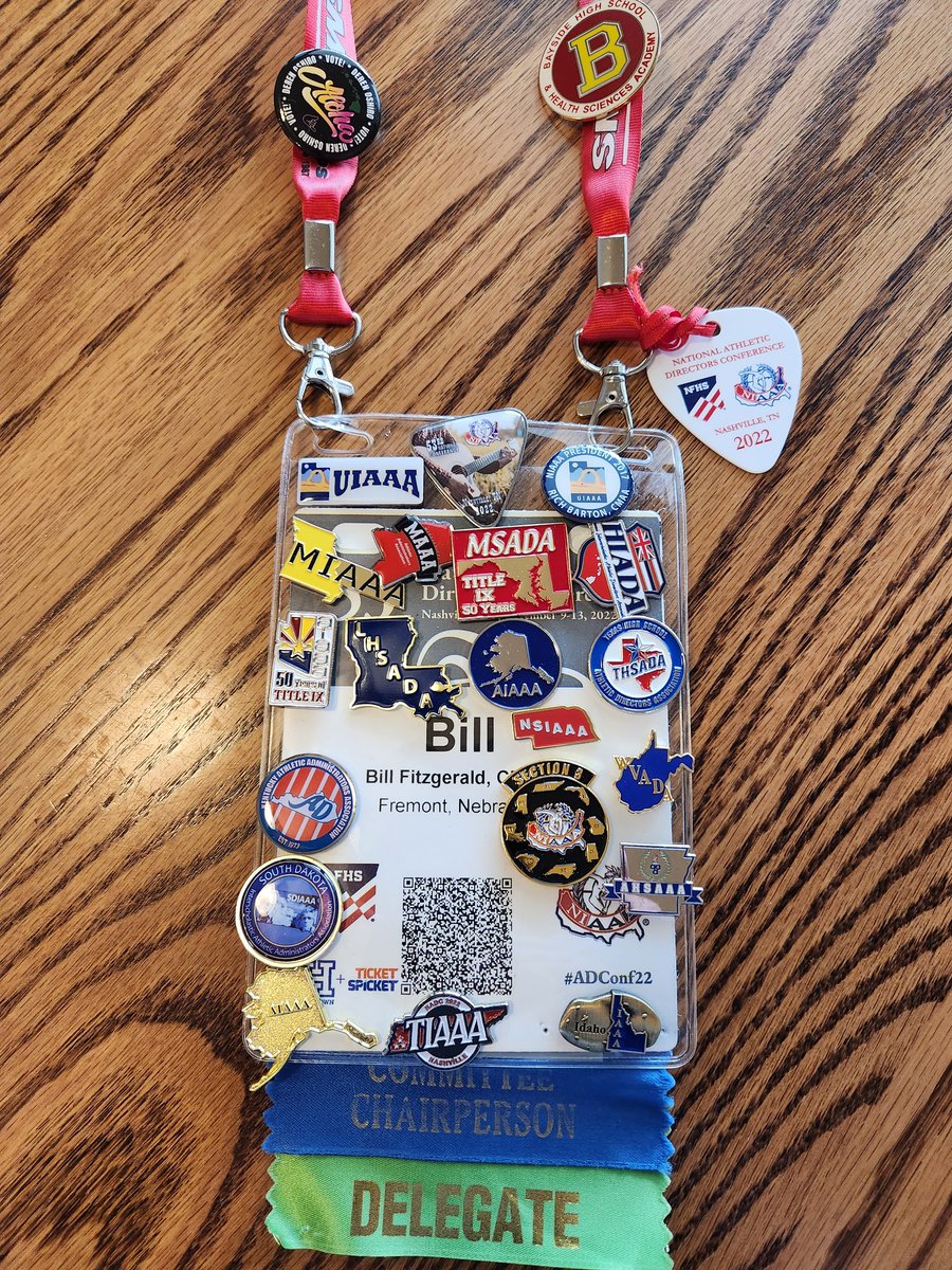 billyfitz54's tweet photo. Putting away my NADC Badge after returning home. Saving these helps me remember the friends we all have across the country in our profession! Glad to have seen many and hope to make more over the years! #ADConf22 @NIAAA9100 https://t.co/ViPeuZxiIE