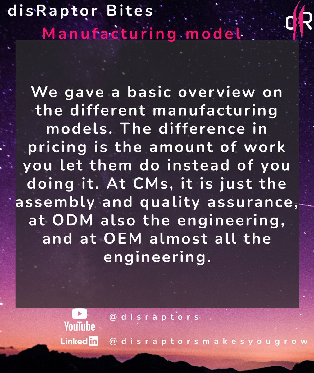 Dear Hardware Startups,
Please considern which manufacturing model. We are here for you to support 

More on this topic: Lean Hardware Startup --> a.co/d/1EashHW

#startup #innovation #leanhardwarestartup #leanstartup #manufacturing #production #hardwarestartup #hardware