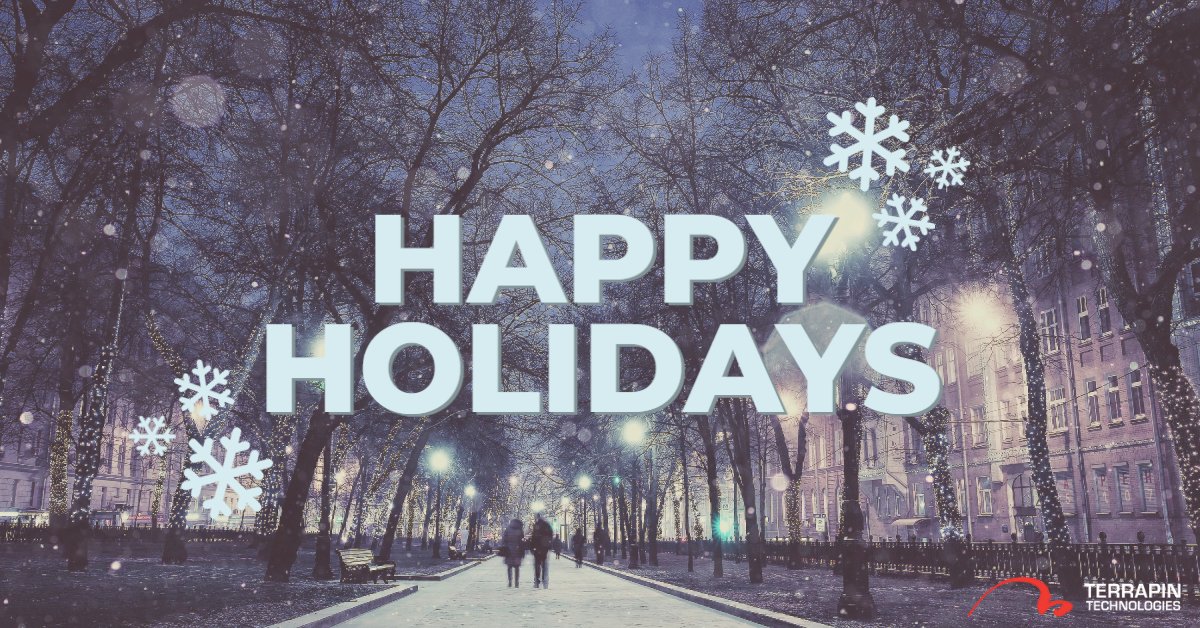 Season’s greetings and happy New Year from all of us at Terrapin Technologies! #HappyHolidays