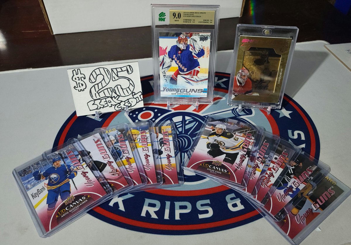 powderkegbreak1's tweet photo. 💥 💥PKPR&amp;B 💥 💥 

#12DaysofCardsmas

On the 5th Day of Cardsmas. My true love gave to me. A chance at giving away a couple decent goalies...

-Igor Shesterkin Young Gun MNT 9

-Carey Price shadowbox Auto /125

-$25 break credit with Powder Keg

**Rules Continued Below** https://t.co/PTYmcgDC4E