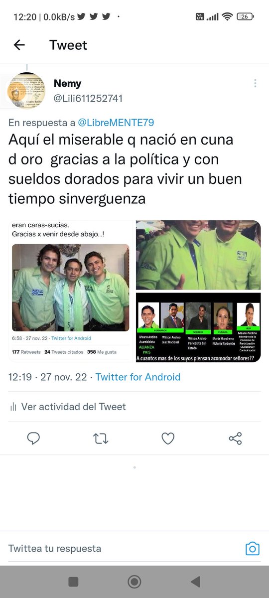 Nemy (@jorge198228agos) on Twitter photo <a href="/eduandinoe/">Edu Andino</a> <a href="/cubalondra/">Alondra Santiago</a> Aquí los q nacieron pobres y ahora los nuevos ricos A costa d los más pobres MISERABLES <a href="/eduandinoe/">Edu Andino</a> <a href="/cubalondra/">Alondra Santiago</a> Aquí los q nacieron pobres y ahora los nuevos ricos A costa d los más pobres MISERABLES