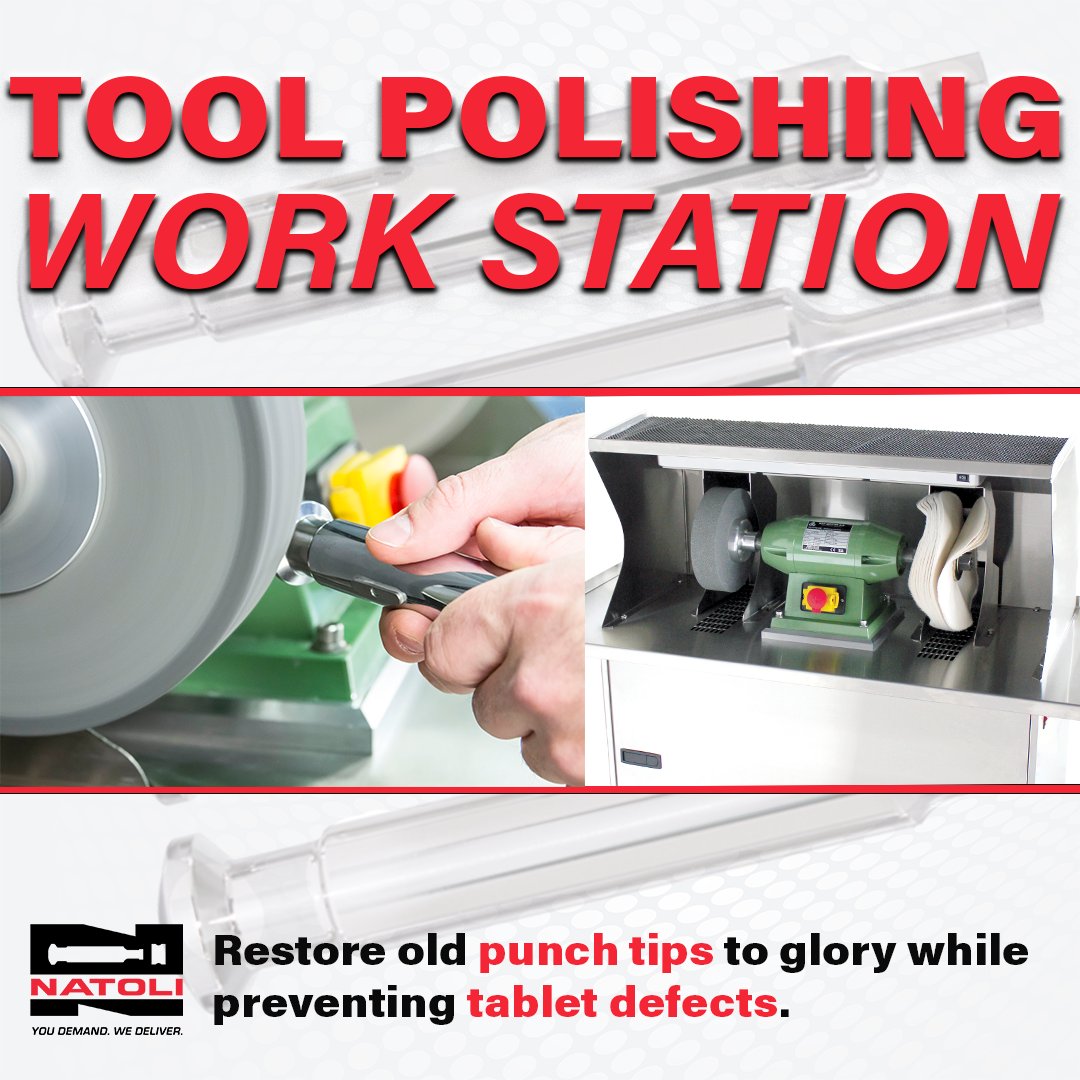 NatoliEng's tweet image. Polishing your tooling is a necessary measure to prevent tablet defects. The Natoli Tool Polishing Station allows you to rework &amp;amp; polish your tooling prolonging the tool life.

Find all polishing products at natoli.com/product-catego…

#tabletcompressiontooling #toolingsolutions