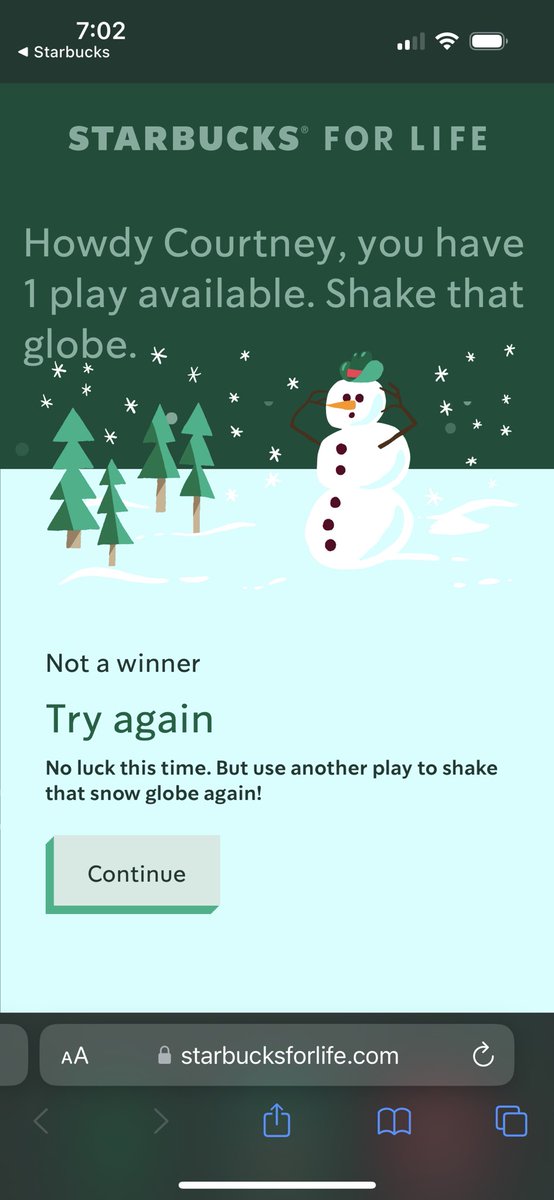 cclay1115's tweet photo. 5 shakes and all 5 #StarbucksforLife rewards were not a winner. Really @Starbucks ? How coincidental. https://t.co/Mvei1xBmLn