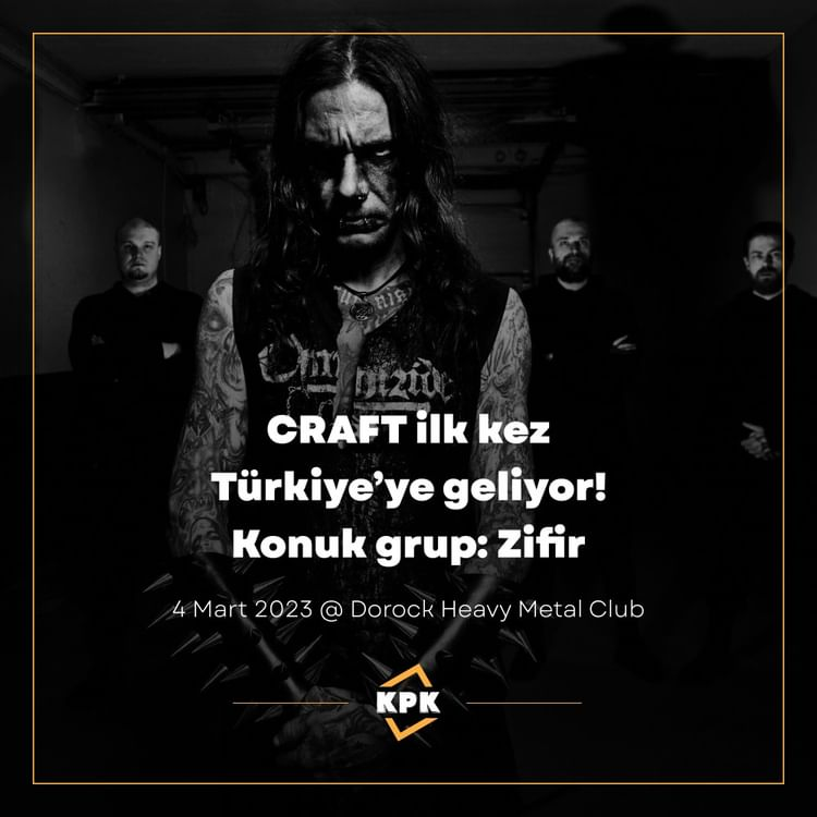 İsveçli black metal grubu CRAFT, Zifir ile birlikte 4 Mart Cumartesi günü <a href="/dorockheavymetl/">Dorock Heavy Metal Club</a>  sahnesinde olacak.

Detaylar:
kapakmagazin.com/isvecli-black-…

#craft #zifir #blackmetal #craftblackmetal #zifirband
#live #dorock #dorocktaksim #kpk #darkmetal