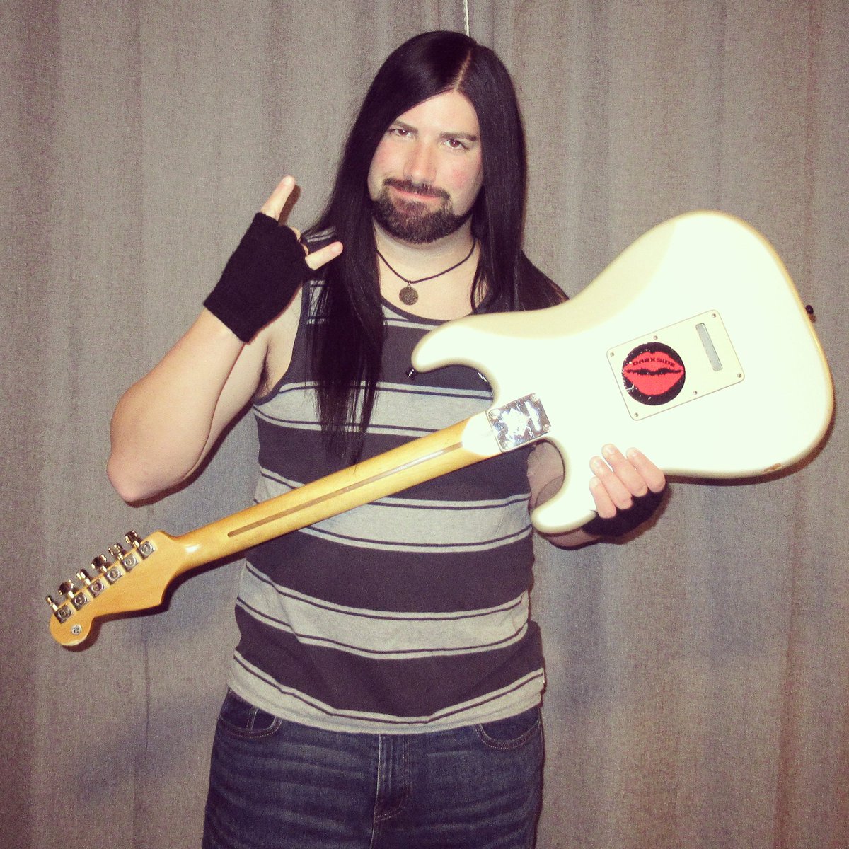 Who Needs a Caption or a Description?…….I Am Awesome!!! Period!!! 
#artist #musician #singer #guitarist #guitars #guitarplayer #fender #fenderstratocaster #stickers #chemicalxband #ryancarnage #hair #longhair #massivelonghair #guyswithlonghair #blackhair #jetblackhair #beards