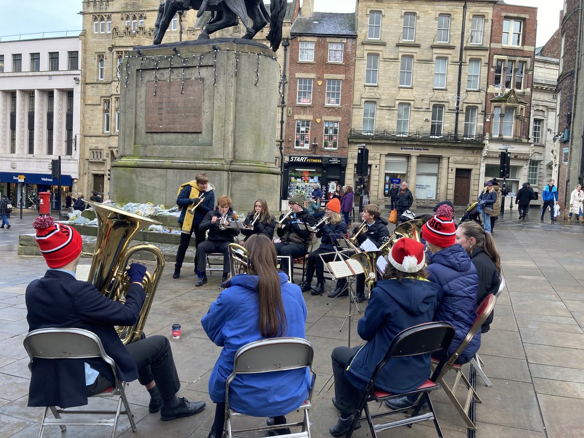 Greetings from the market place where our pupils are entertaining the shoppers with some beautiful carols.
