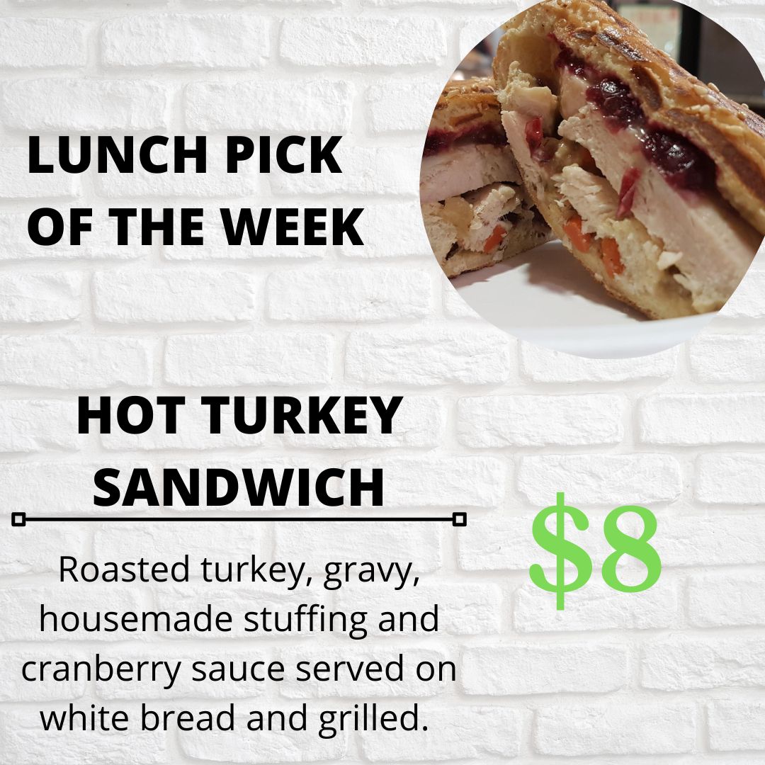 Our lunch pick of the week is a seasonal favourite - our hot turkey sandwich! #lunchtime #hfxdeals #tasty #holidayseason