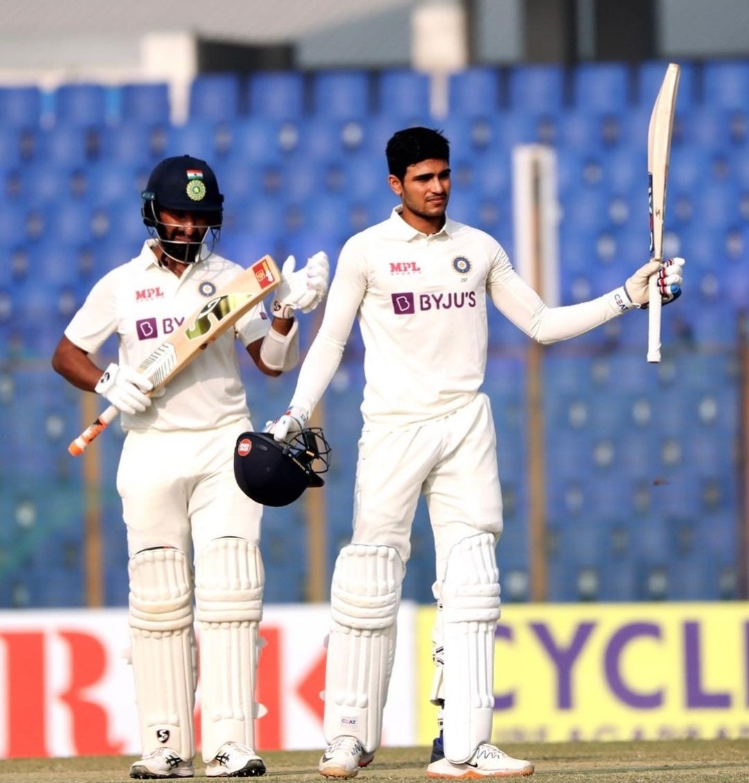 old is Gold
you are the beginner
think now you are silver
but one day you will be platinum 
#lots of love
#IndianCricketTeam 
#indianbluebleed 
#shubamangill