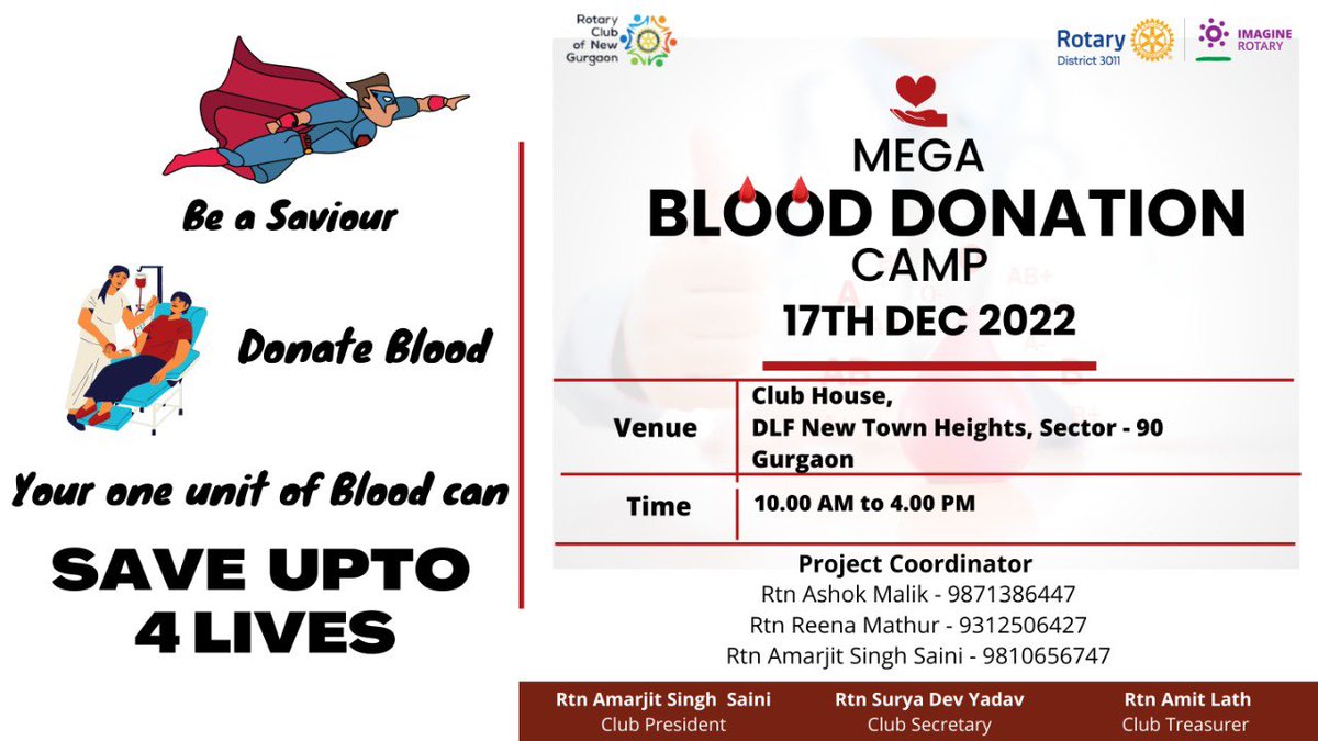 Donate Blood, Save Lives !

#blooddonation <a href="/Rotary/">Rotary International</a>