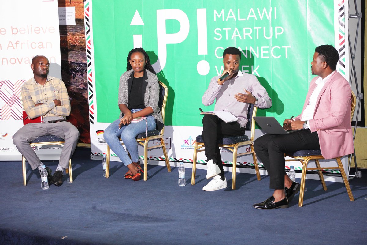 Raldo16's tweet photo. MalawiUP! Startup Connect Week.π
Status Tech Hub hosted Hack the Gap. The event started with a panel discussion on modern trends in #innovation #entrepreneurship and #digitisation.
Panelists:
Sam Masikini
Rachel Kumwenda
Admore Chiumia
πΈ: ECG Photography
#MwStartupWeek https://t.co/NAKBJ3Etyk