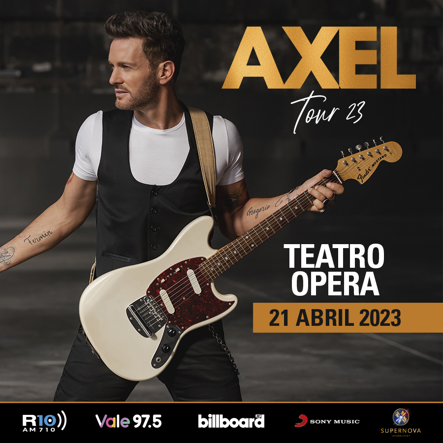 TicketekAr's tweet photo. ✨ Tras agotar el Colón en febrero de 2022, su gira por Colombia, EEUU y su participación en el Teletón de Ecuador @AxelOficial lleva su Tour ´23 al Teatro Ópera

🗓 Viernes 21 de Abril, 21Hs
📍 (Av. Corrientes 860, CABA)

🎫📲 Comprá tus #Etickets en https://t.co/6SdTKVal82 https://t.co/sVZvOl3J3j