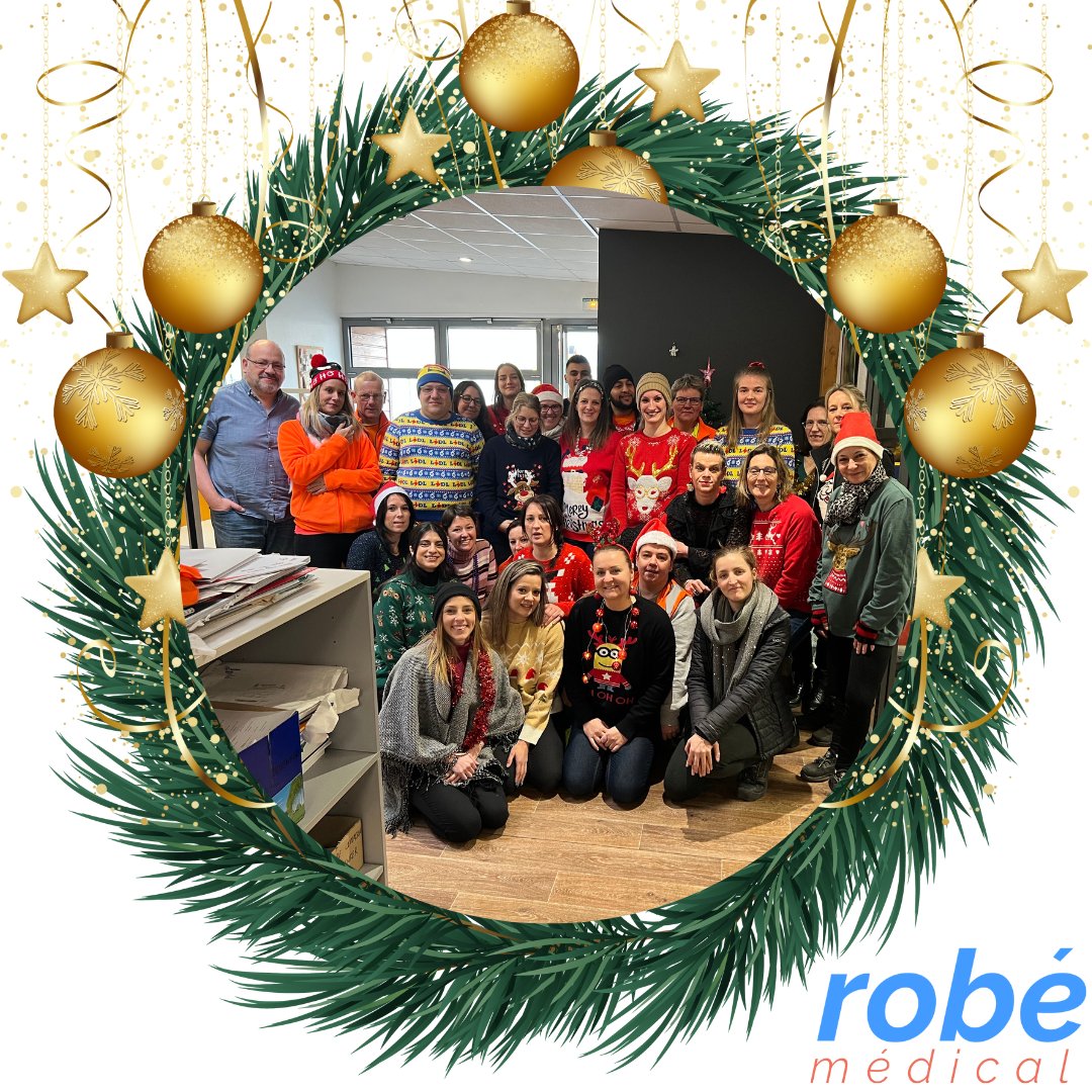 #Noël2022
🎅🏼🎄 Journée de Noël chez Robé Médical ! 🎄🎅🏼

Noël s'invite encore cette année chez Robé Médical🎅Un déjeuner et des cadeaux échangés à l'occasion de Secret Santa. Et bien sûr, nos jolis pulls de Noël.
#Noël #RobeMedical #secretsanta #cadeaux #Equipe #Team