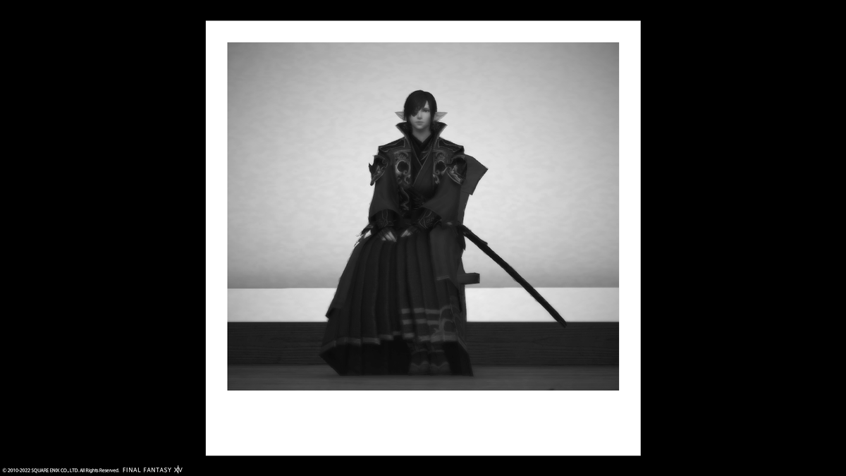 お侍を古い写真ぽく #FF14